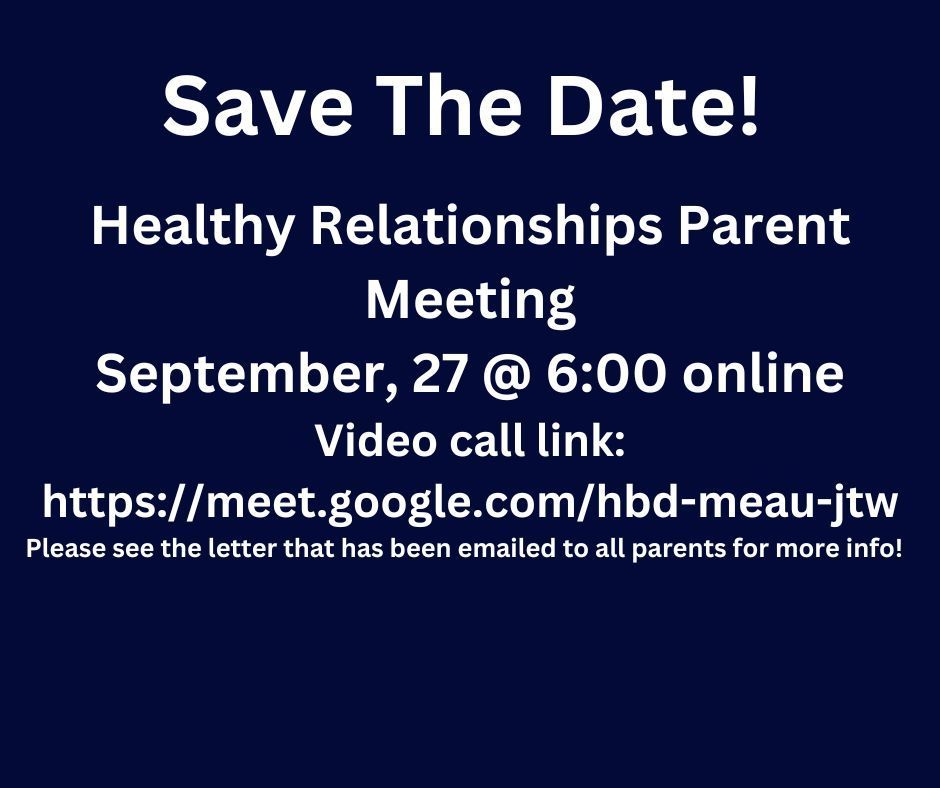 Healthy Relationships Parent Night Meeting